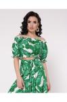 Женский летний топ Роллен Арт. 5134 (Белый, зеленый), TessDress