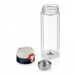 Бутылка для питья Hype из боросиликатного стекла 330 мл, синий