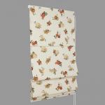 Римская штора макси "Lanus Saten Coor", бордовые цветы (rojo) 12                             (df-200430-gr)