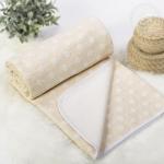 Одеяло-покрывало трикотажное "Ожерелье бежевое"                             (arp-200570-gr) Одеяло-покрывало трикотажное "Ожерелье бежевое", 200*220 см