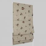 Римская штора макси "Coimbra", красные птицы rojo (13)                             (df-200402-gr)