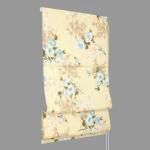 Римская штора макси "G-12749", голубой цветок (V 09)                             (df-200406-gr)