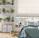 Римская штора макси "Fiona", бежевый, голубой (beige) 81                             (df-200409-gr)