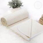 Одеяло-покрывало трикотажное "Клетка бежевая"                             (arp-200561-gr) Одеяло-покрывало трикотажное "Клетка бежевая", 140*200 см