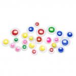 Глаза декоративные цветные, ассорти, 24 шт., п/п с е/п