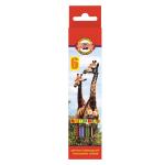 Набор карандашей цветных ЖИВОТНЫЕ, 6 цв., в картонной упаковке с европодвесом