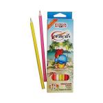 Набор карандашей цветных ПТИЦЫ, 18 цв., в картонной упаковке с европодвесом