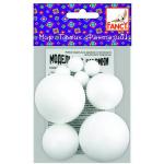 Набор шариков из пенопласта, d=20 мм, d=45 мм, d=60 мм, 8 шт., п/п с е/подвесом