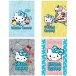 Блокнот ACTION! HELLO KITTY, на скрепке, кл., мелован. обл., ф. А6, 40 л.,4 дизайна