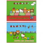 Альбом для рисования ACTION! HELLO KITTY, 24 л., уф-лак, блестки,  2 дизайна