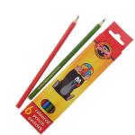 Набор карандашей цветных КРОТ, 6 цв., в картонной упаковке с европодвесом, новый дизайн