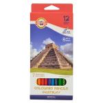 Набор карандашей цветных 7 ЧУДЕС СВЕТА, 12 цв., в картонной упаковке с европодвесом