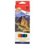 Набор карандашей цветных 7 ЧУДЕС СВЕТА, 18 цв., в картонной упаковке с европодвесом