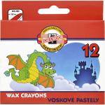 Мелки восковые школьные, 12 цв., картонная упаковка с европодвесом