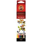 Набор карандашей акварельных MONDELUZ, 6 цв.,картонная упаковка с европодвесом