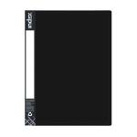 Папка на 2 кольцах METALLIC, форзац, ф.A4, черная, 0.75мм, 2см