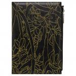 Ежедневник Jardin недатир., с карманом, ф. A5, кожзам, лин, ляссе, 256с, черный