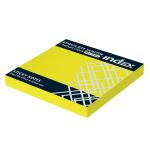 Бумага для заметок с липким слоем, разм. 76х76 мм, неоновая желтая, 100 л.|1
