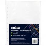 Вкладыш с перфорацией, ф. A4, 35мкм, 100 шт., вертикальная загрузка