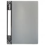 Папка на 2 кольцах SATIN, форзац, ф.A4, серебристая, 0.6мм, 2см