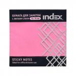 Бумага для заметок с липким слоем, разм. 76х76 мм, неоновая цикламен, 100 л.|1