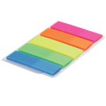 Блок-закладка с липким слоем, разм. 12х45 мм, пластиковые, 5 цветов по 25 листов