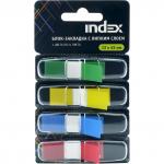 Блок-закладка с липким слоем, разм. 12х45мм,  пластик, 4 цвета по 24л