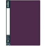 Папка с 10 файлами METALLIC, форзац, ф.A4, 0,6мм, бордовая