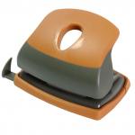 Дырокол FUSION, толщина прокола 20 листов, пластиковый корпус, серый/оранжевый