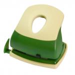 Дырокол FUSION, толщина прокола 30 листов, с линейкой, металл. корпус, зеленый/желтый