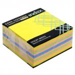 Бумага для заметок с липким слоем, разм. 76х75 мм, желтая неоновая РАДУГА, 400 л