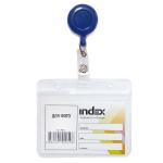 Бедж горизонтальный, 90*60 мм, прозрачный пластик со вкладышем, на ретракторе