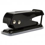 Дырокол на одно отверстие, металлический корпус, ассорти, фиксатор закрытого состояния