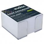 Блок бумажный, белый, в пласт. подставке, разм. 9х9х5 см, офсет 80 гр