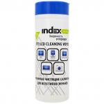 Салфетки влажные чистящие INDEX Компакт, для мониторов, 100шт, экономичная упаковка