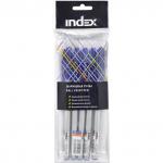 Набор шариковых ручек EPSILON, серый корпус, 1,0мм, 5 шт. в цвет. пакете с европодвесом, синий