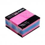 Бумага для заметок с липким слоем МИНИ-КУБ, разм. 51х51 мм, цикламен неоновая РАДУГА, 250 л