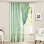 Штора Кисея Однотонная 290*290 фисташковая