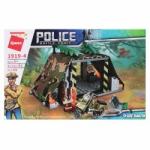 *Конструктор блочный Brick 1919-4 Погоня на мотоцикле  98 дет. в/к