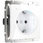 Механизм белый - Розетка с подсветкой (белая)