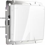 Механизм белый - Розетка с защитной крышкой (белая)