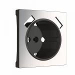 Механизм глянцевый никель - Накладка для USB розетки (глянцевый никель) (*необходимо добавить механизм)