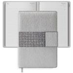 Ежедневник А5 160л кожзам/поролон "Касамило" серебряный тонир/блок магн/клап, 50503