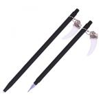 Ручка гелевая стираемая синяя 0,5 мм., 130 мм., корпус черный, подвеска, DV-10355