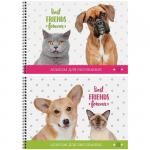 Альбом для рисования 32л., А4, на гребне Питомцы. Веселые друзья, А32спВЛ_9169