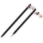 Ручка гелевая стираемая синяя 0,5 мм., 130 мм., корпус черный, подвеска, DV-10361