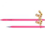 Ручка гелевая стираемая синяя 0,7 мм., 139 мм., корпус ассорти, подвеска, DV-9057