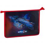 Папка для тетрадей 1 отделение, А4, ArtSpace Cosmic, пластик-картон, конгрев,металл.,на молнии, 81Ш4_23137