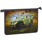 Папка для тетрадей 1 отделение, А4, ArtSpace Военная техника, пластик-картон,на молнии, 30Ш4_23140