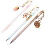 Ручка шариковая детская Ракушка синяя 0,5 мм., 129 мм., игольчатый стержень, корпус ассорти подвеска, 1621